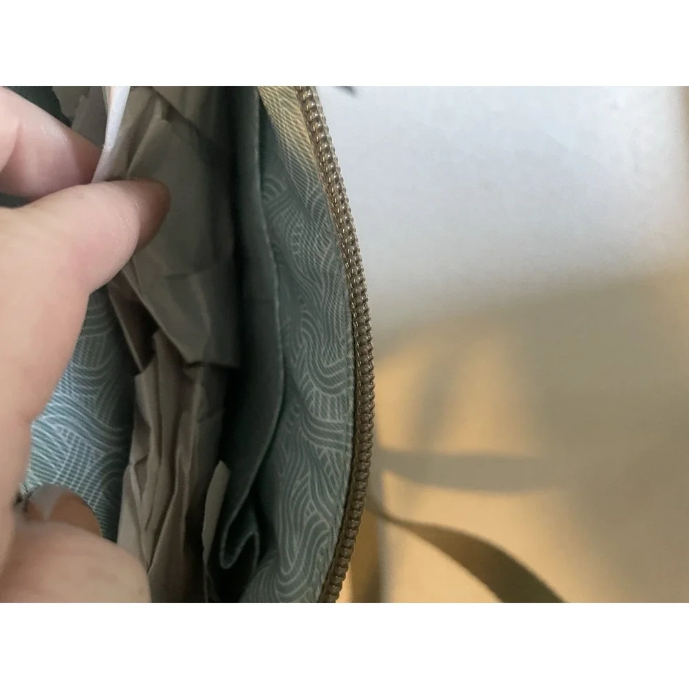 The Sak Sage Green Suede NEW Crossbody Shoulder‎ Bag Square Purse Leather